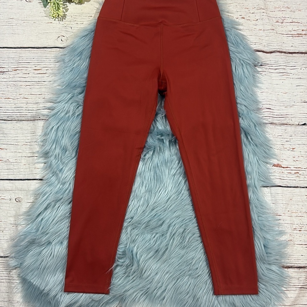Girlfriend Collective Red Ochre High Rise 3/4 Leggings - Picture 7 of 8